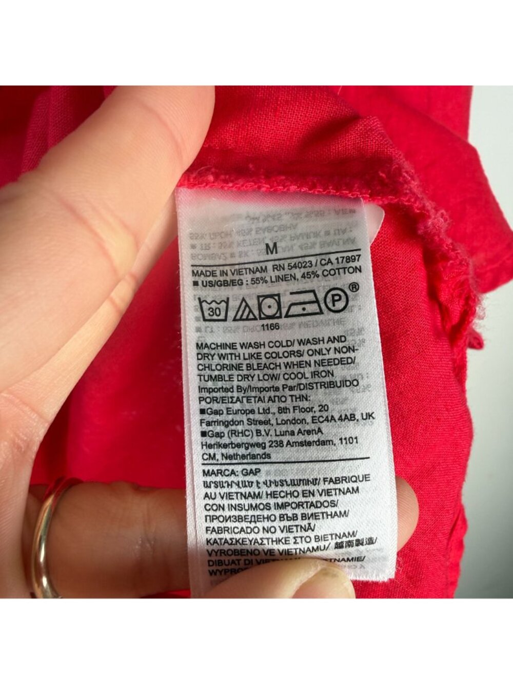 GAP Red Button-Down Shirt - Picture 8 of 11